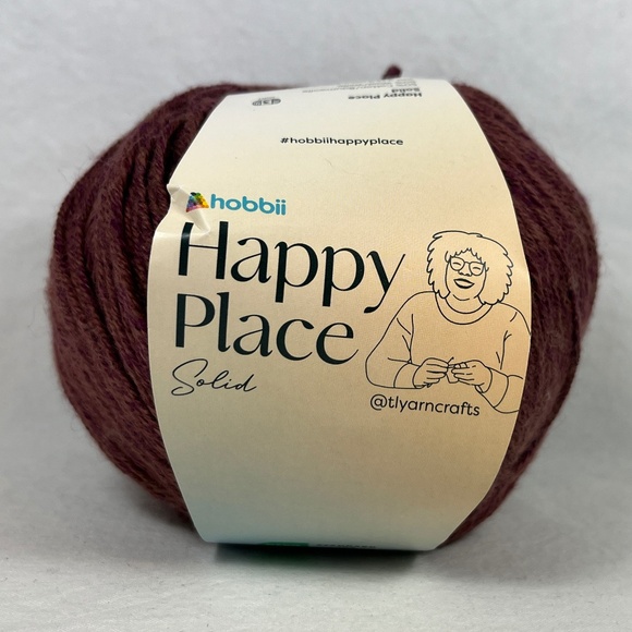 HOBBII Happy Place Solid Yarn #19 Aubergine - Picture 1 of 5